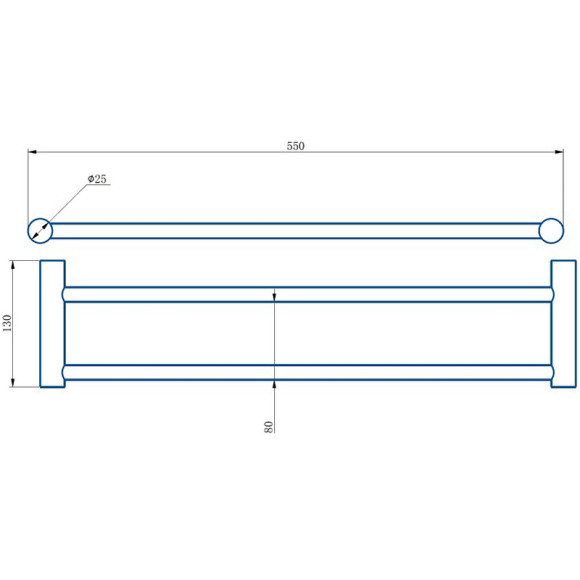 Полотенцедержатель Haiba HB8409-4 двойной Бронза Полотенцедержатель Haiba HB8409-4 двойной Бронза