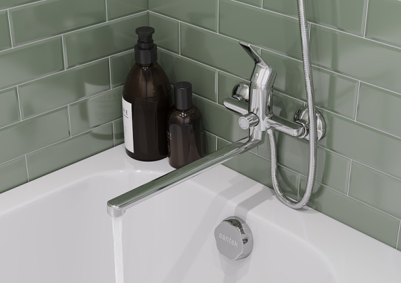 Смеситель для ванны Santek Венга WH5A12003C001 универсальный Хром