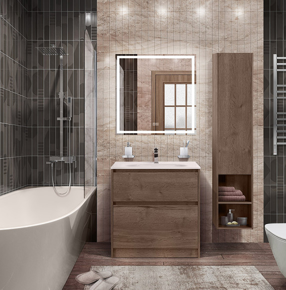 Тумба под раковину BelBagno Kraft 80 KRAFT-800-2C-PIA-RT Rovere Tabacco