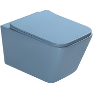 Унитаз SantiLine SL-5007BL подвесной Голубой матовый с сиденьем Микролифт
