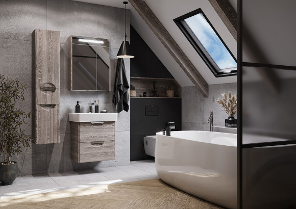 Зеркальный шкаф Aquaton Сильва 60 1A216202SIW60 с подсветкой Дуб фьорд Зеркальный шкаф Aquaton Сильва 60 1A216202SIW60 с подсветкой Дуб фьорд