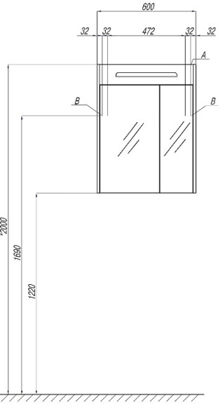 Зеркальный шкаф Aquaton Сильва 60 1A216202SIW60 с подсветкой Дуб фьорд Зеркальный шкаф Aquaton Сильва 60 1A216202SIW60 с подсветкой Дуб фьорд