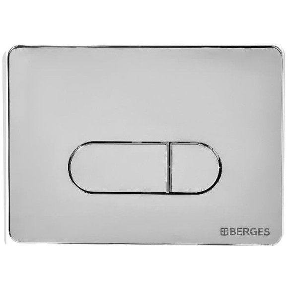 Комплект унитаза с инсталляцией Berges Novum 042417 с сиденьем Микролифт и клавишей смыва Хром глянец