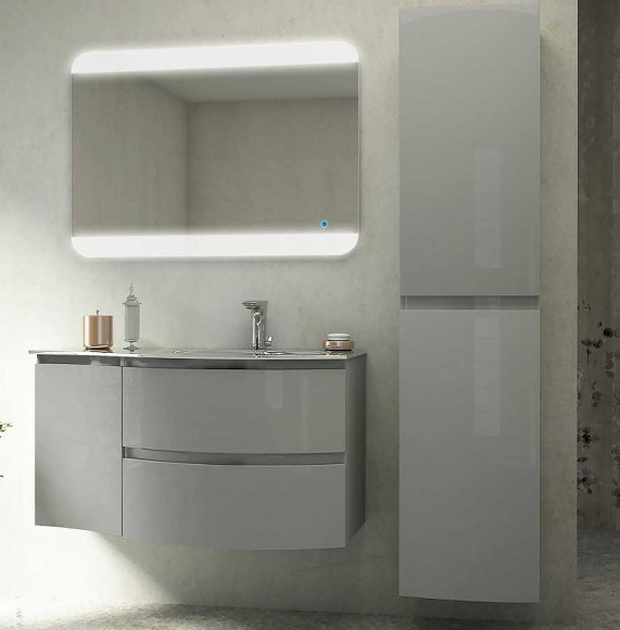 Подвесной шкаф Cezares Vague 34 L 54856 Grigio lucido