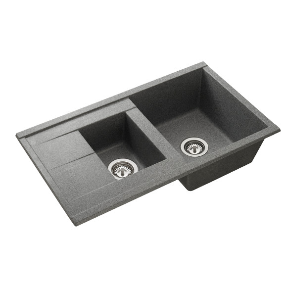 Кухонная мойка Aquaton Делия 87 1A716232DE230 Серая