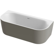 Акриловая ванна Cezares Metauro 180x80 METAURO-INT-Wall-180-80-60-G-W-MATT Серая матовая Белая матовая без гидромассажа