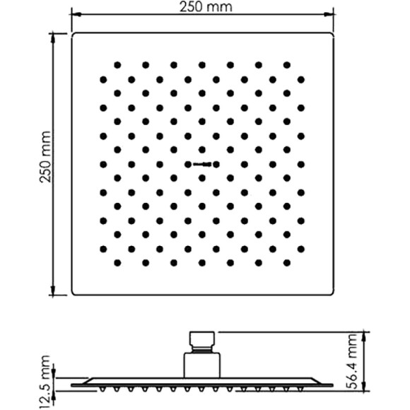 Верхний душ WasserKRAFT Aisch A198 Золото матовое Верхний душ WasserKRAFT Aisch A198 Золото матовое