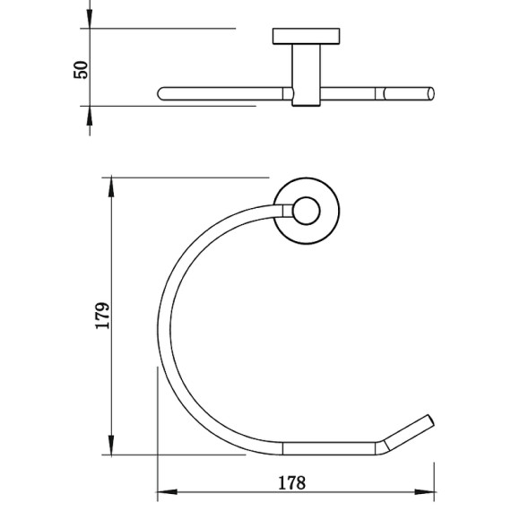 Полотенцедержатель Whitecross Ergo nickel brushed ER2254NIB Брашированный никель