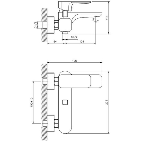 Смеситель для ванны Koller Pool Trend TR0100 Хром Смеситель для ванны Koller Pool Trend TR0100 Хром