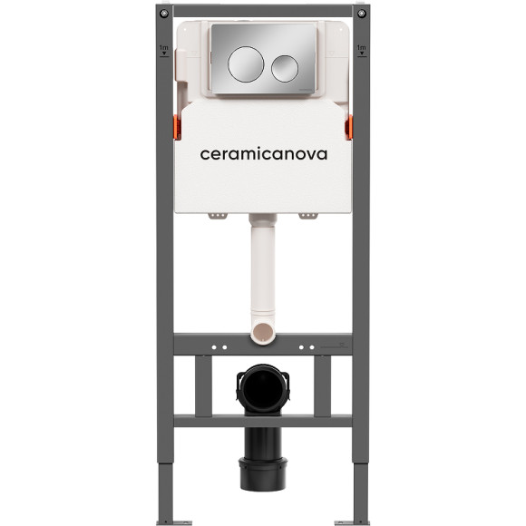Инсталляция Ceramicanova Balance CN121001CH для унитаза с клавишей смыва Хром глянцевый Инсталляция Ceramicanova Balance CN121001CH для унитаза с клавишей смыва Хром глянцевый