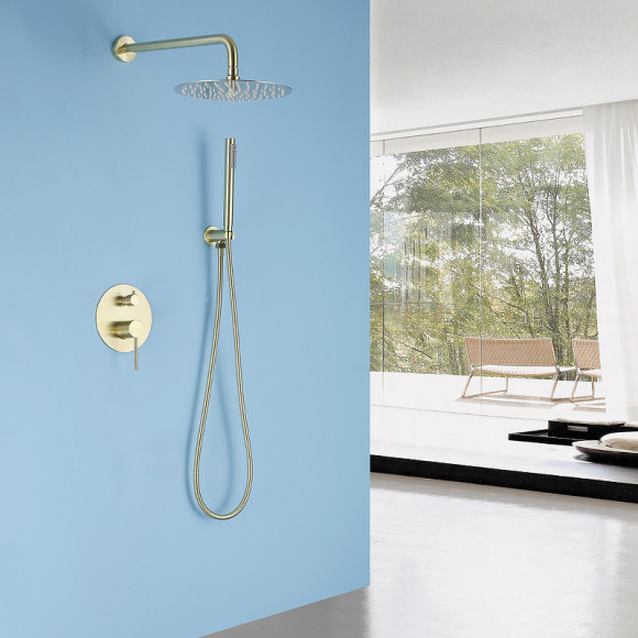 Душевая система Abber Emotion AF8818G Золото матовое Душевая система Abber Emotion AF8818G Золото матовое