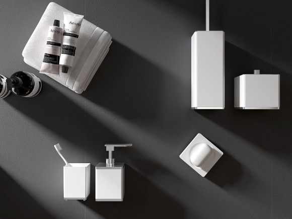 Стакан для зубных щеток Boheme 10961-W-CR Белый Хром