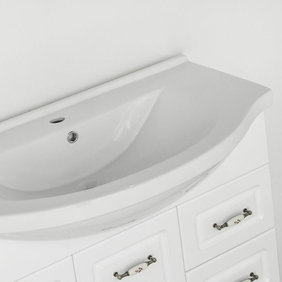 Тумба под раковину Style Line Олеандр-2 90 Люкс Рельеф пастель