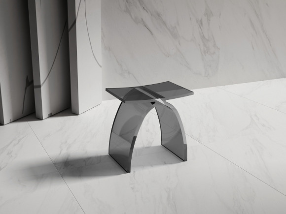 Стульчик для ванной Abber Kristall AT1739Onyx Черный Стульчик для ванной Abber Kristall AT1739Onyx Черный