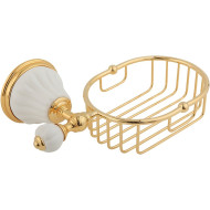 Полка корзина Migliore Olivia 17471 Золото Белый