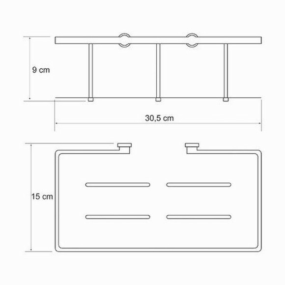 Полка корзина WasserKRAFT K-511 Хром