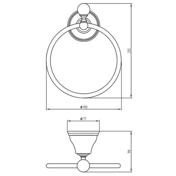 Кольцо для полотенец Migliore Provance 17626 Бронза Кольцо для полотенец Migliore Provance 17626 Бронза