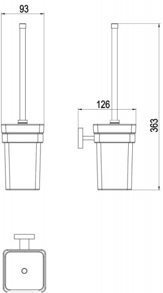 Ершик для унитаза Timo Selene 17061/17 Золото матовое