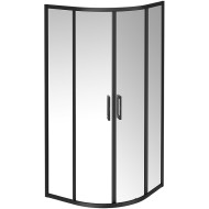 Душевой уголок Kerama Marazzi Vetro 90x90 VE.90.RSD.BLK.M профиль Черный матовый стекло прозрачное