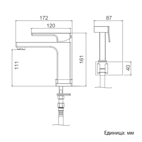 Смеситель для раковины Gappo G17-8 G1017-1 с гигиеническим душем Белый Хром Смеситель для раковины Gappo G17-8 G1017-1 с гигиеническим душем Белый Хром
