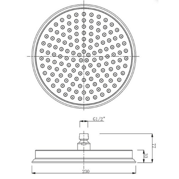 Верхний душ Caprigo Parts 99-502-crm Хром Верхний душ Caprigo Parts 99-502-crm Хром