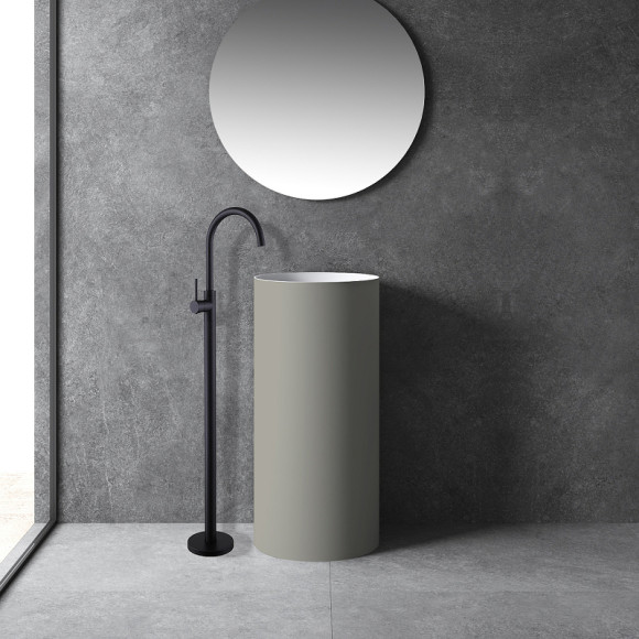 Смеситель для раковины Abber Wasser Kreis AF8141B Черный матовый