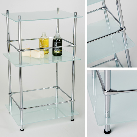 Стеклянная полка WasserKRAFT K-4033 Хром Стеклянная полка WasserKRAFT K-4033 Хром