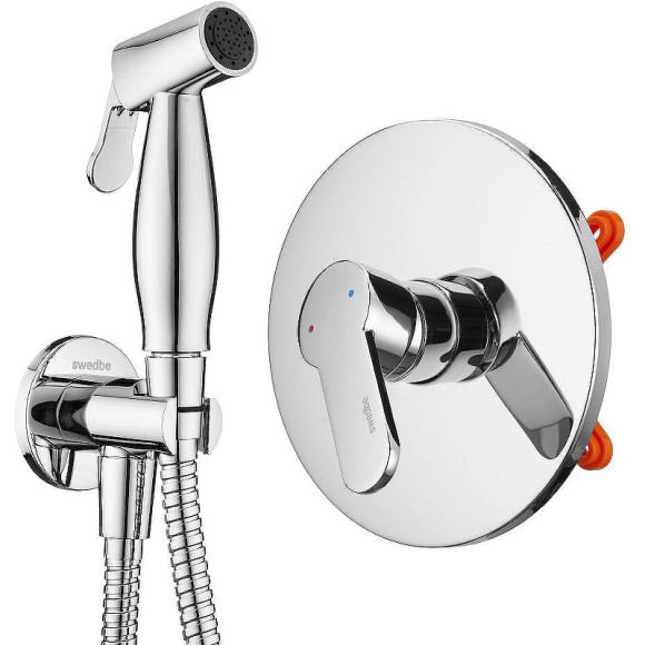 Гигиенический душ со смесителем Swedbe Platta 5524 Хром Гигиенический душ со смесителем Swedbe Platta 5524 Хром