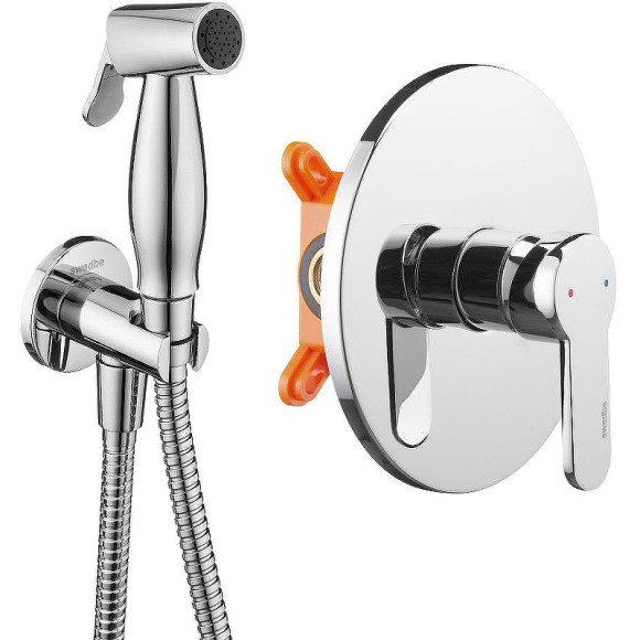 Гигиенический душ со смесителем Swedbe Platta 5524 Хром Гигиенический душ со смесителем Swedbe Platta 5524 Хром