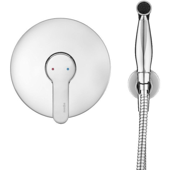 Гигиенический душ со смесителем Swedbe Platta 5524 Хром Гигиенический душ со смесителем Swedbe Platta 5524 Хром