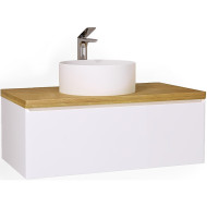 Тумба под раковину Jorno Solis New 100 SolN.01.100/P/W/JR подвесная Белая Тумба под раковину Jorno Solis New 100 SolN.01.100/P/W/JR подвесная Белая