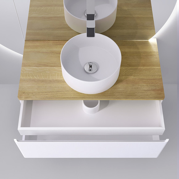 Тумба под раковину Jorno Solis New 100 SolN.01.100/P/W/JR подвесная Белая Тумба под раковину Jorno Solis New 100 SolN.01.100/P/W/JR подвесная Белая