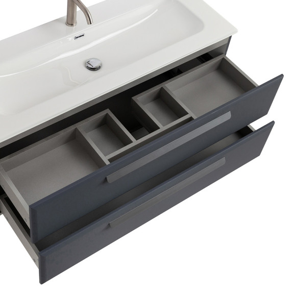 Тумба под раковину Cezares Eco-Cer-N 120 ECO-CER-N-1200-2C-SO-GR-P подвесная Grafito без ручек