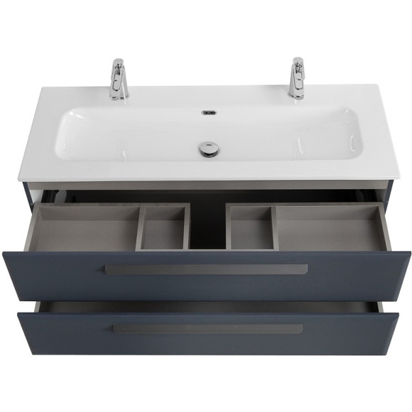 Тумба под раковину Cezares Eco-Cer-N 120 ECO-CER-N-1200-2C-SO-GR-P подвесная Grafito без ручек