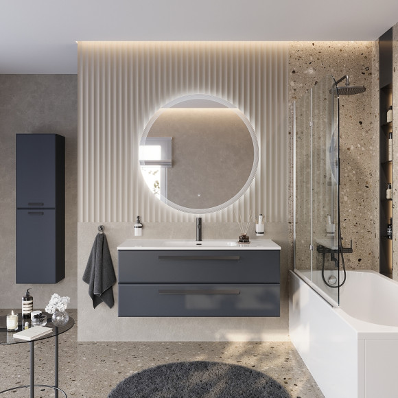 Тумба под раковину Cezares Eco-Cer-N 120 ECO-CER-N-1200-2C-SO-GR-P подвесная Grafito без ручек