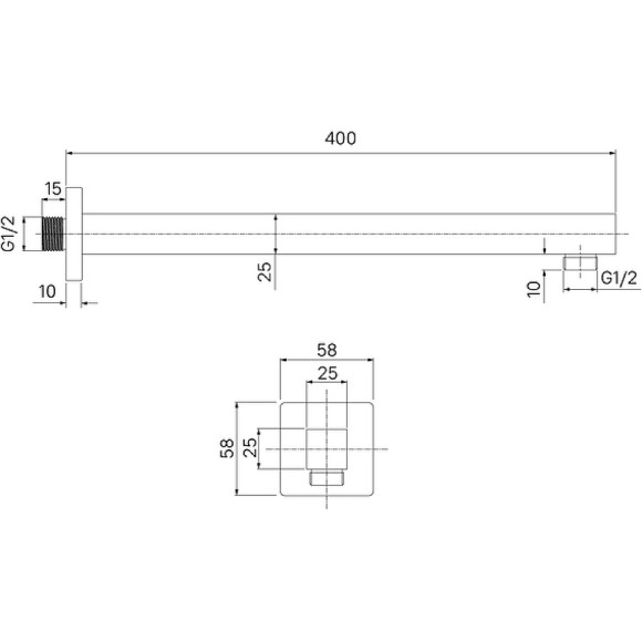 Кронштейн для верхнего душа Iddis Optima Home OPH40BSi61 Черный матовый