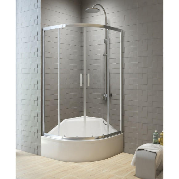 Душевой уголок New Trendy New Varia Chrome 90х90 K-0497 профиль Хром стекло прозрачное Душевой уголок New Trendy New Varia Chrome 90х90 K-0497 профиль Хром стекло прозрачное