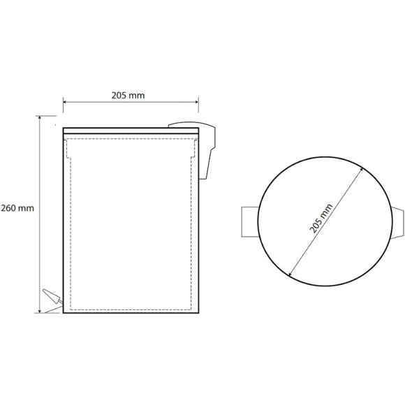 Ведро для мусора Bemeta Amber 155315010 Медное золото матовое