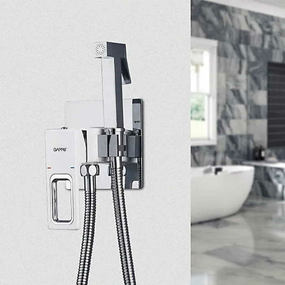 Гигиенический душ со смесителем Gappo G7217-8 Белый Хром