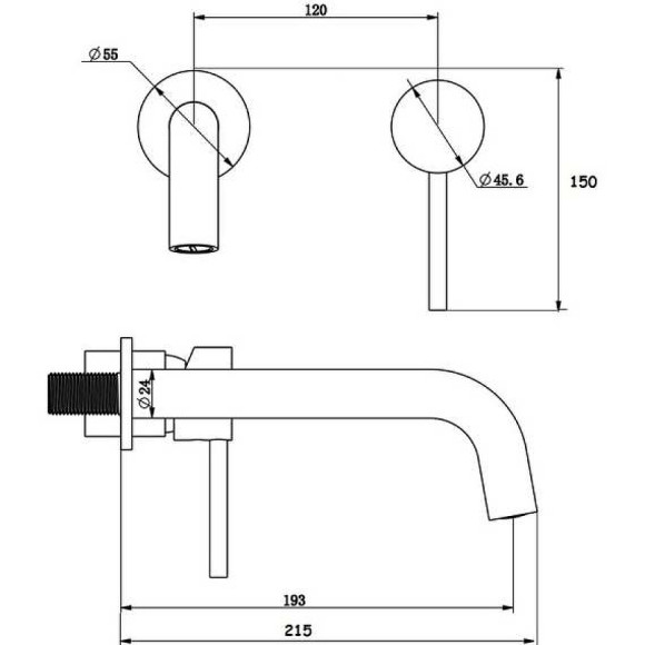 Смеситель для раковины Bronze de Luxe Scandi 14511C Хром Смеситель для раковины Bronze de Luxe Scandi 14511C Хром