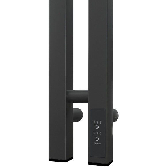 Электрический полотенцесушитель Point Гермес PN13812GB П3 80x1200 диммер справа Графит блеск