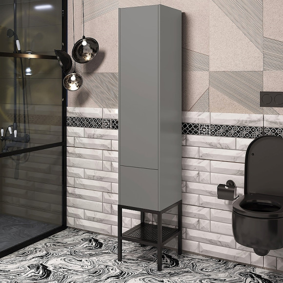 Шкаф пенал Opadiris Треви 35 R 00-00003862 Серый матовый Шкаф пенал Opadiris Треви 35 R 00-00003862 Серый матовый