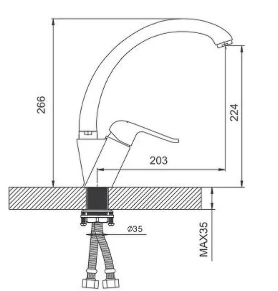 Смеситель для кухни Gappo G50 G4150-8 Хром