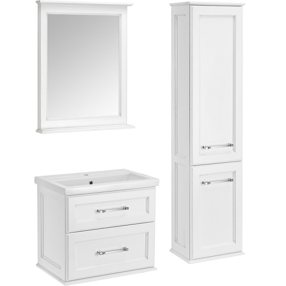 Зеркало ASB-Woodline Венеция 70 11940 Белое с патиной Серебро Зеркало ASB-Woodline Венеция 70 11940 Белое с патиной Серебро