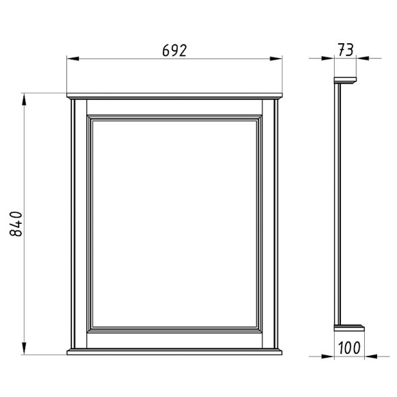 Зеркало ASB-Woodline Венеция 70 11940 Белое с патиной Серебро Зеркало ASB-Woodline Венеция 70 11940 Белое с патиной Серебро