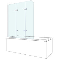 Шторка на ванну Berges City 2.0 80х140 062012 профиль Хром сильвер стекло прозрачное