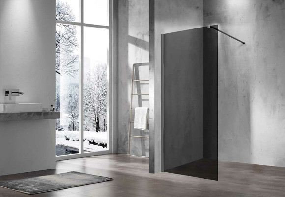 Душевая перегородка Vincea Walk-In 100 VSW-1H100CGGM профиль Вороненая сталь стекло тонированное Душевая перегородка Vincea Walk-In 100 VSW-1H100CGGM профиль Вороненая сталь стекло тонированное