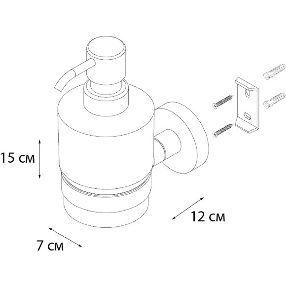 Дозатор для жидкого мыла Fixsen Comfort Chrome FX-85012 Хром