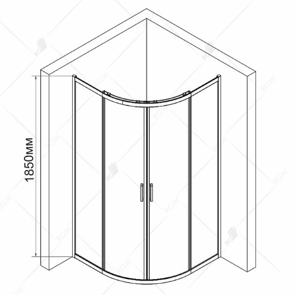 Душевой уголок RGW Classic CL-53 90х90 06095399-11 профиль Хром стекло прозрачное Душевой уголок RGW Classic CL-53 90х90 06095399-11 профиль Хром стекло прозрачное