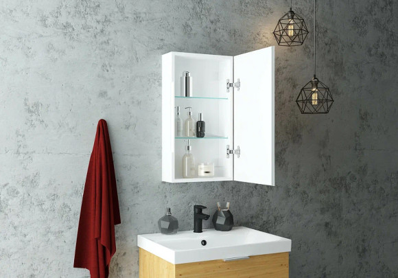 Зеркальный шкаф Континент Allure LED 35 R МВК056 с подсветкой Белый Зеркальный шкаф Континент Allure LED 35 R МВК056 с подсветкой Белый